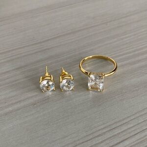 Modern Gents ring and earring set